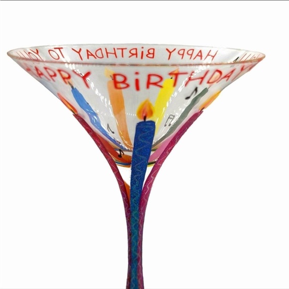 Lolita Happy Birthday Martini Glass - Picture 2 of 5